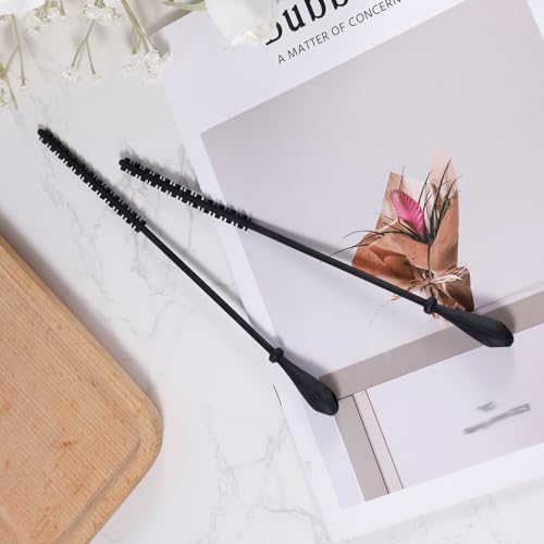 Image of 2pcs Silicone Straw Brushes, 9.45 Inch Extra Long Bendable Cleaner Pipe Crevice Washing Brush Reusable Drinking Water Bottle Straw Cleaner Kitchen Cleaning Tool for Narrow Neck Containers(Black)