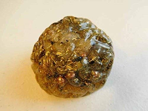 Power Brain Prosperity 24K Gold Crystal Orgone Generator Energy Accumulator 528Hz/7.83Hz/Advance Harmonics Many Beautiful Ingredients and Colors!! (Prosperity)