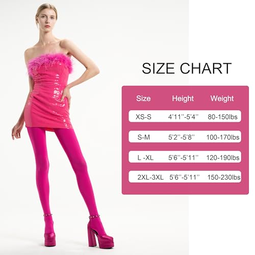 Image of HeyUU Women's 80D Ultra Soft Opaque Tights, High Waist Solid Color Footed Pantyhose with 29 Colors