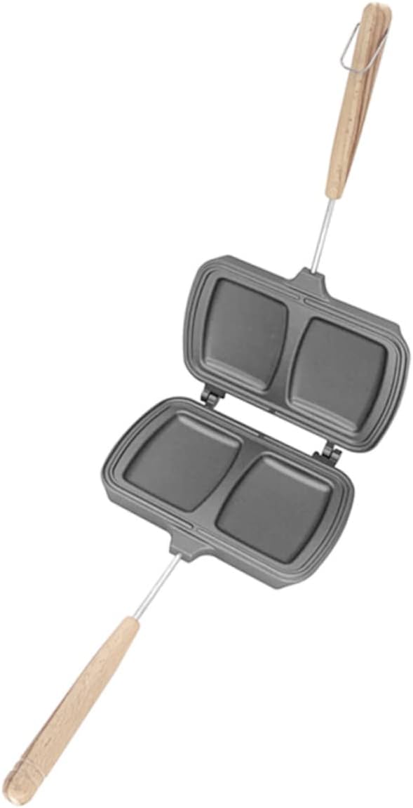 Breakfast Sandwich Maker Double-sided Nonstick Frying Pan Kitchen Sandwich Maker for Toast Fried Eggs More Outdoor Cooking Essential Easy to Use Performance