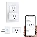 MoKo Smart Plug Mini WiFi Outlet, Work with Alexa/Google Home/IFTTT, Voice/Remote Control, Timer Function, Current Measurement & Monitoring, 16A, No Hub, Only Supports 2.4GHz Network, White