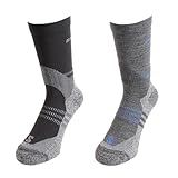 Salomon x Ultra Access Crew Lot de 2, chaussettes en laine mérinos pour la régulation de la température, semelle rembourrée en polypropylène, maintien élastique zonal pour la randonnée et l’extérieur