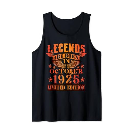 Cumpleaños Octubre 1925 Edición Limitada Regalo Used Vintage Camiseta sin Mangas
