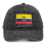 2026 World Cup Ecuador National Team Baseball Cap,Adjustable Flag Baseball Hat for World Cup Fan Black