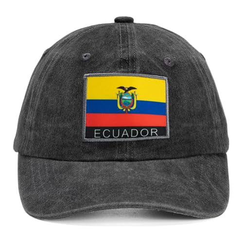 2026 World Cup Ecuador National Team Baseball Cap,Adjustable Flag Baseball Hat for World Cup Fan Black