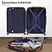 Coolife Luggage 4 Piece Set Suitcase Spinner Hardshell Lightweight TSA Lock (Family Set-Sky Blue)