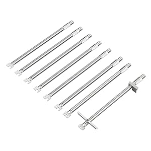 SafBbcue 67558 Grill Burner Tubes for Weber Summit 660 670 Gas Grills, Replacement for Weber Summit Burner Tubes, 8 Pack
