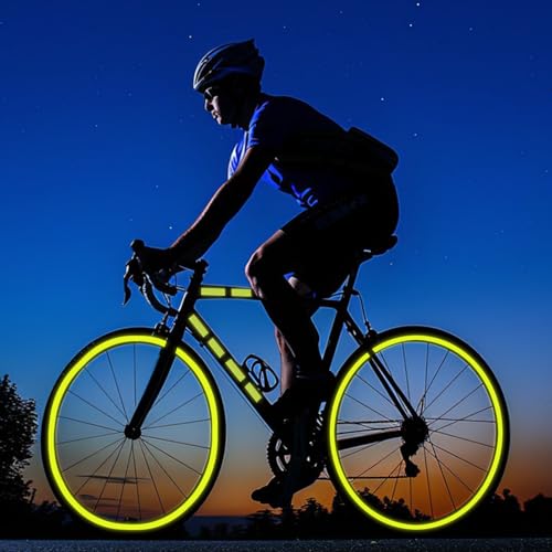 Kalione 594272_1_KLXZPAEJ Reflective Tape Outdoor Waterproof Tape Neon Reflector Strips High Visibility Safety Warning Self-Adhesive Tapes Yellow Fluorescent Reflective Tape thumb #5