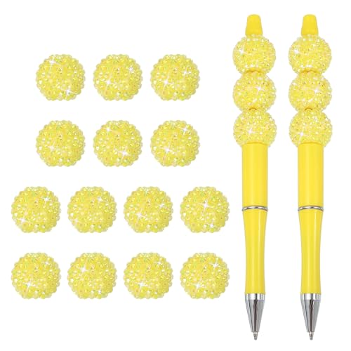Bolígrafos personalizables con cuentas de estrás de 20mm para decoraciones de fiesta
