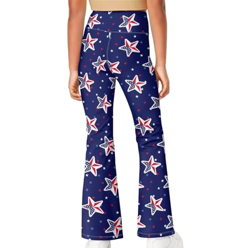 Image of Girls Flare Leggings 5-14T Cute Bell Bottoms for Girl Yoga Pants for Gym