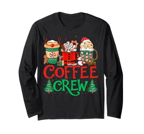 Coffee Crew Xmas Holiday Santa Hat Coffee Drinker Christmas ����T�V���c