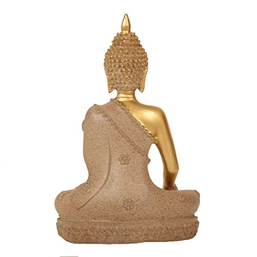 Image of TIED RIBBONS Buddha Statue Idol Showpiece (Multi, 16.5 cm x 10.1 cm) for Home Decor Living Room Bedroom Office Desk Table Top Garden Decorative Wall Shelf Gifting Decoration Items
