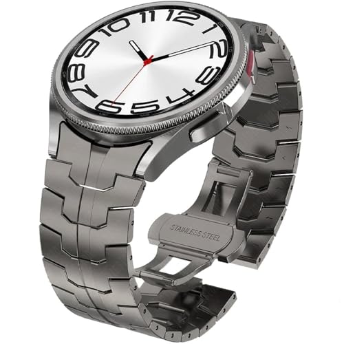Bracelet métallique sans espace pour Galaxy Watch 6 44MM finition titanium luxe