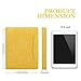 AZXCG Leather Portfolio with Zipper,Embossed PU Leather Padfolio Folio,Professional Business Document Organizer with A4 Letter Sized,Writing Pad Holder,Gifts for Women/Men (Yellow, Custom)