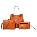 Clearance Sale! 4Pcs Women Pattern Leather Handbag+Crossbody Bag+Messenger Bag+Card Package ❤️ ZYEE