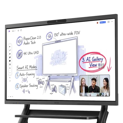 NearHub S Max Smart Whiteboard 75" 16GB+256GB 40 Points| All-in-One Windows 11 Pro Interactive Whiteboard 4K| Built-in 130&deg; Ultra-Wide 4k Camera & 8-Mic Array | Native Zoom Rooms & MicrosoftTeams