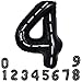 TONIFUL Race Car Black Balloons Car Birthday Party Supplies,40 Inch Giant Jumbo Helium Foil Mylar Big Number 4 Digital Four Balloons for Boys Monster Truck Jam Car Theme Party Decorations