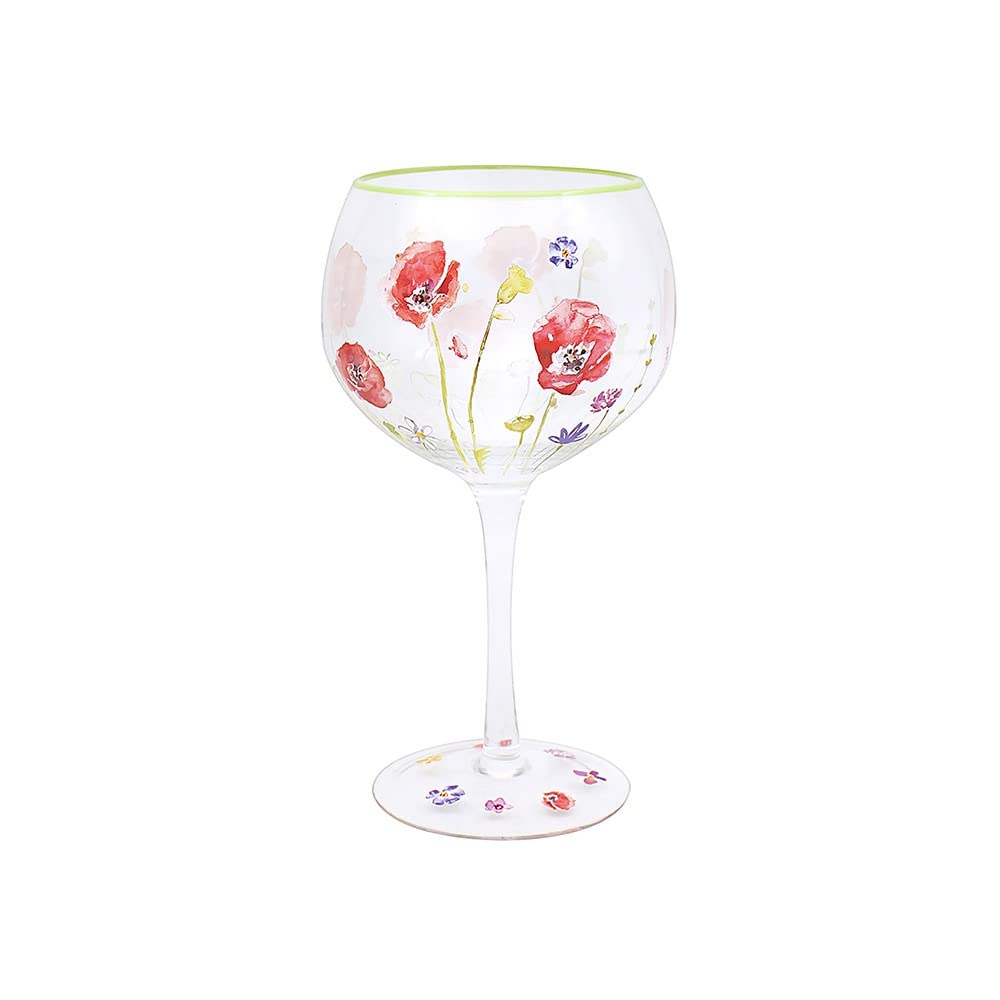 The Leonardo Collection Poppy Field Gin Glass with Gift Box