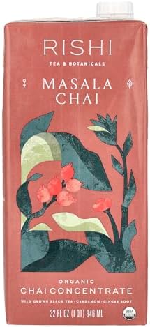 Rishi Tea Masala Chai Latte, Organic Black Tea Concentrate, 32 Fl Oz