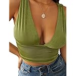LYANER-Womens-Sexy-Deep-V-Neck-Slim-Fitted-Strap-Crop-Cami-Tank-Sleeveless-Top
