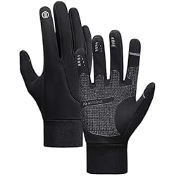 Ropa De Trabajo Para El Invierno Guantes Invierno Hombre Tactiles, Guantes Bicicleta Hombre Mujer Invierno, Guantes Termicos con Forro Polar, Cortaviento Impermeable Antideslizante Guantes para Trabajo Frio Ciclismo Running Bici