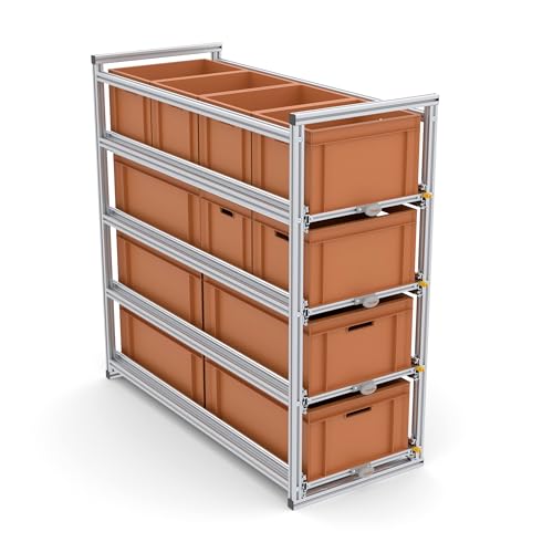 Heckauszug 120cm, mehrere Etagen, 220kg Belastung, Heckgarage - ideal für Kastenwagen und Camper (Ebenen: 4)