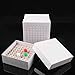 Scienfocus lab Cardboard Freezer Box - White/81 Place,Water and Ice Resistant Coating,For storing 1.5-2.0 mL cryovials(Pack of 6)