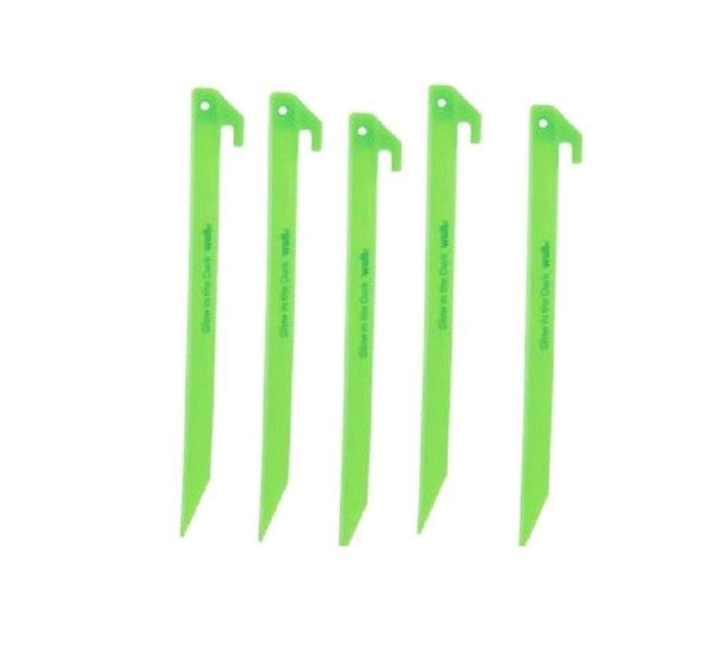 Wilcor5-PACK of 12" Glow-In-The-Dark Tent Stakes