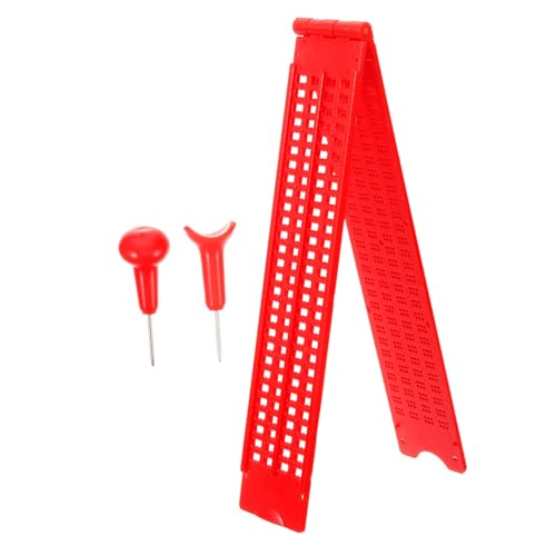 PACKOVE Braille Writing Board Kit for Blind Beginners Line Plastic Tablet and Stylus Pens Braille Writing Plate Learning Tool for Visually Impaired Students and Blind Study Use