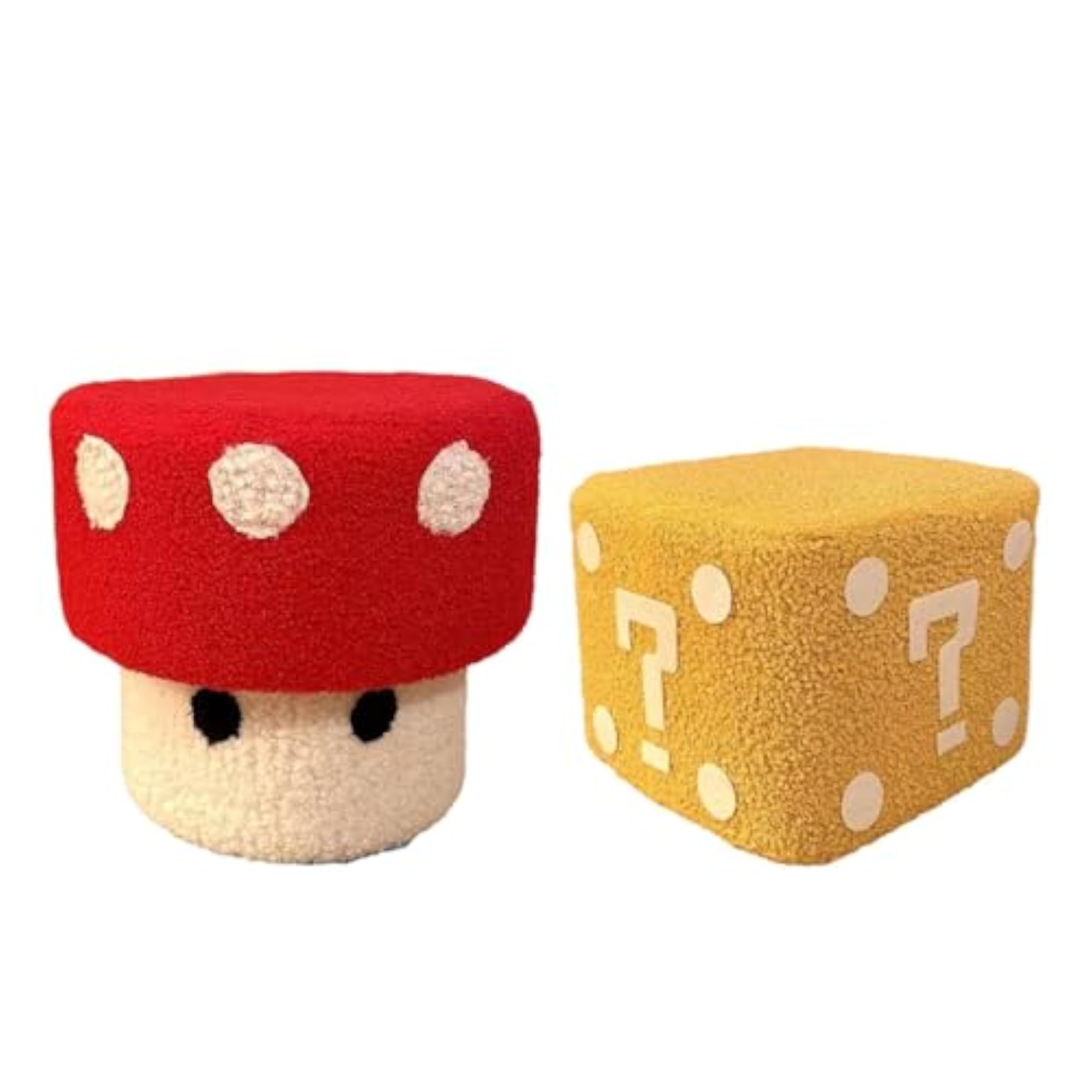 Modern Nonslip Ornament Footstool for Living Room, Yellow