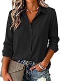 Zeagoo Blouse for Women Dressy Casual Collar Long Sleeve Button Down Shirts