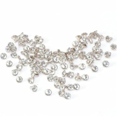 Remaches de cristal de 7mm para ropa y manualidades en cuero, pack de 100 unidades 6