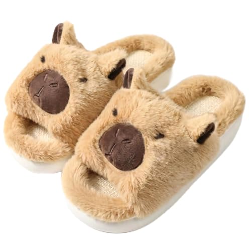 YGJT Womens Mens Slippers Capybara House Slipper Comfy Funny Cloud Ladies Slippers Cute Animal Fluffy Slipper for Indoor/Outdoor