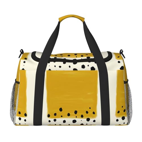 Sac de week-end femme jaune et noir grand sac de voyage cabine original
