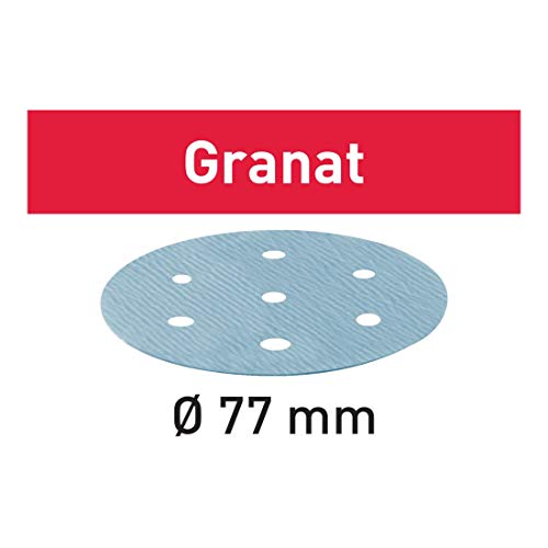Festool Abrasive sheet Granat STF D77/6 P180 GR/50 Pieces, P180 Grit / 50 pk
