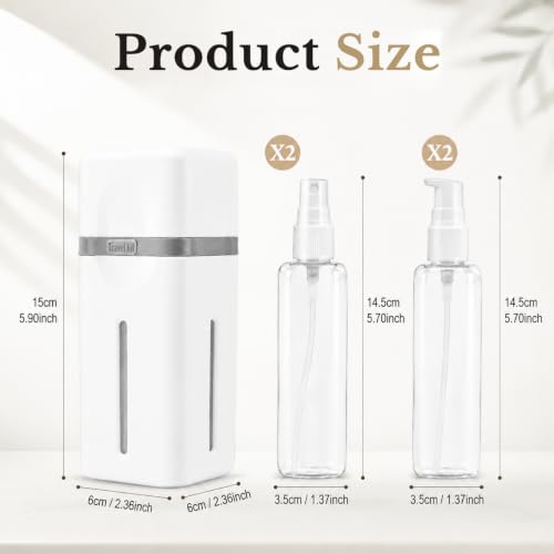 Image of MAYCREATE 4 in 1 Travel Bottle Kit for Toiletries Small Toiletry Containers