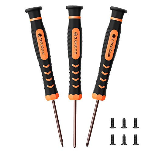 6 tornillos y T6 T15 PH3 Torx destornillador de punta magnética compatible para timbre de video de anillo, timbre de vídeo de anillo 2