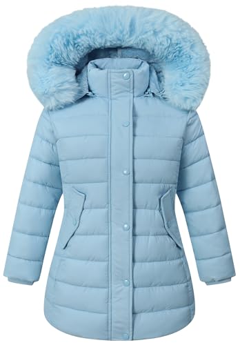 Girl's Winter Waterproof Warm Long Coat,Kids Puffer Jacket