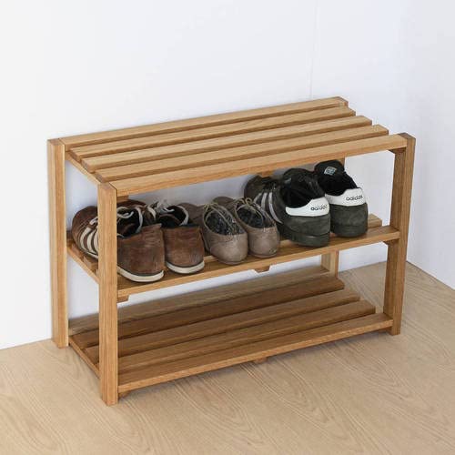 Mahoksha Bamboo Shoe Rack Bench 3-Tier Sturdy Shoe Organizer Storage Shoe  Shelf for Entryway Bedroom Living Room Balcony