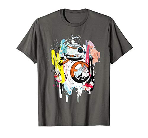 T-shirt Star Wars homme femme BB-8 imprimé science-fiction noir