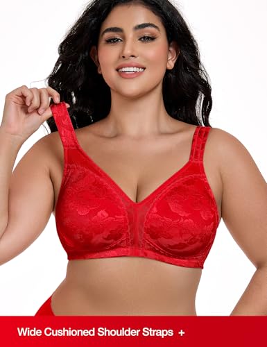 Image of Wingslove Women's Minimizer Bras Full Coverage Wirefree Comfort Plus Size Bra Large Bust Non Padded