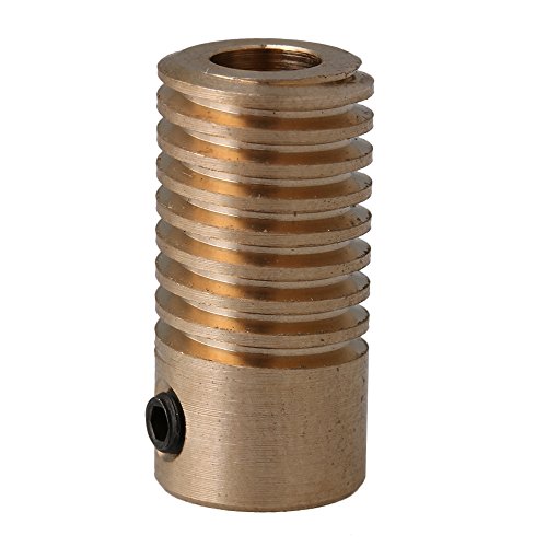 Mxfans Yellow 0.5 Modulus 5mm Bore Diameter Brass Worm Wheel Shaft 20x9.7x5MM