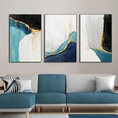 Affiches et impressions de paysage moderne bleu pour grand mur - 4