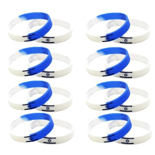 Gonashow Israele Flag Bracelet Israele Bracciali Israele Bracciali in silicone Israelite Wristband Bangle, Prodotti correlati a Israele Taglia unica Unisex Braccialetto Israele Regalo per Ragazzi