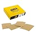 Dura-Gold - Premium - 80 Grit Gold - 1/4 Sheet Hook & Loop or Clip On Sandpaper 5.5" x 4.5" - For Automotive & Wookworking Palm Sanders - Box of 25