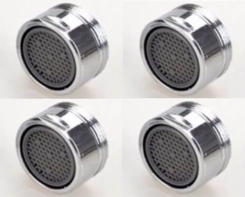 4-pack 24mm faucet aerator, silver water-saving tap filter nozzle, tap flow regulator, M23.5 fine internal thread, anti-splash for kitchen and bathroom sinks