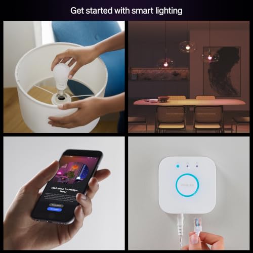 Philips Hue Essential Starter Kit, Bridge + 4 E26 Smart Bulbs - image 2