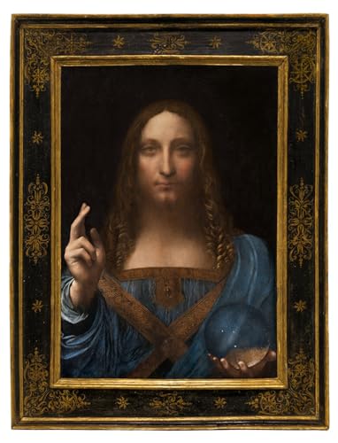 Impresion de alta calidad Salvator Mundi de Da Vinci cuadro en lienzo de 60x90cm decorativo
