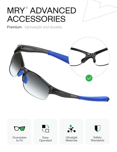 Chaussettes de nez Oakley Commit SQ Mryok bleues, kit de remplacement taille unique - 3