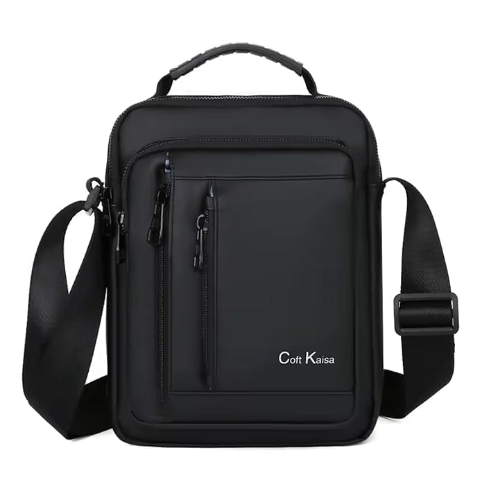 Stylish Bag for Men Messenger Crossbody Bag for Multi Purposes & Travel Office Business One Side Shoulder Carry Handbag Multi-Layer Small Mobile Pocket Bag-image-0
